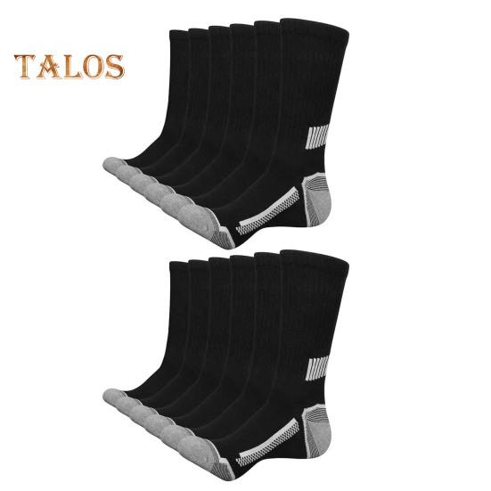 

5 пар спортивных носков средней длины, высокая эластичность, контрастный цвет, противоскользящие, поддерживающие, усиленный дизайн для сохранения тепла, деловые носки чёрный