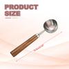 Uxcell Coffee Measuring Spoon, 4" X 0.8" 30ml Stainless Steel Coffee Scoop with Wooden Handle for Ground Coffee or Tea, Silver