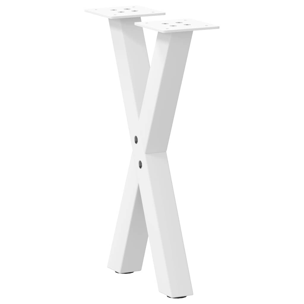 Vidaxl Nogi Do Stolika Kawowego, 2 Szt., Biale, 28X(42-43) Cm, Stal