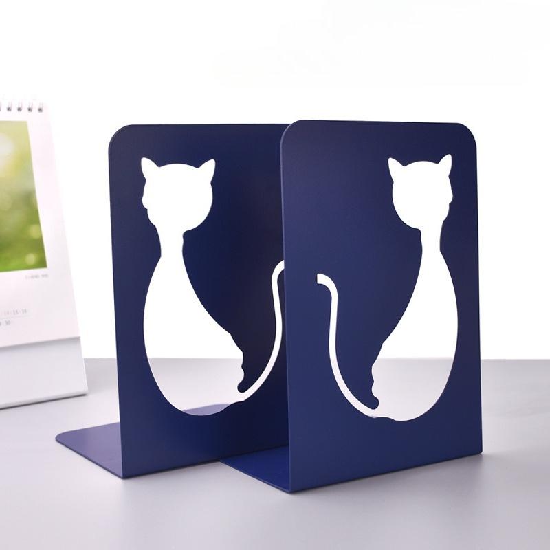 2 Pezzi Semplice Supporto per Libri in Metallo da Scrivania Fermalibri Antiscivolo Organizzatore di Libri per Studenti Fermalibri Grande Spesso Rastrelliera per Conservazione Libri