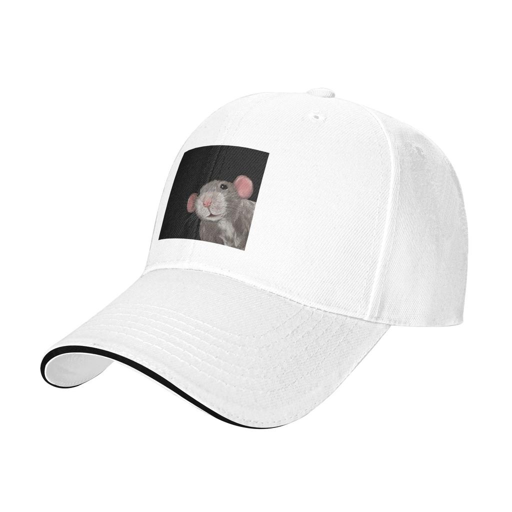 Die spähende Ratte (Grau Schwarz) Kappe Lässig Baseballkappen Verstellbare Mütze Hip Hop Sommer Unisex Baseballkappen Anpassbar