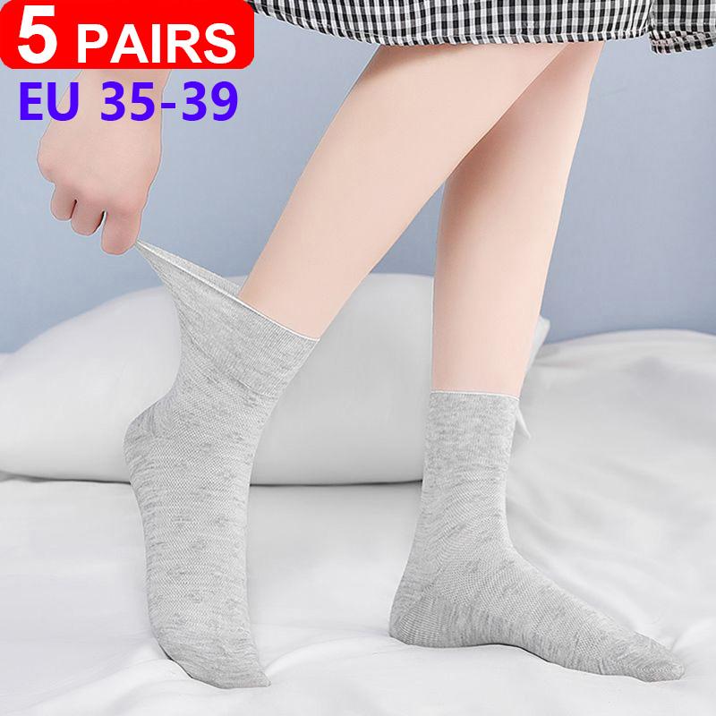 5 Pairs/pack Plus Size Prevent Varicose Veins Socks Women Diabetics Patients Cotton Loose Mouth Sock Men Women Comfortable Meias