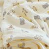 Soft Texture Infant Hooded Towel Wrap Blanket Bear Printed Baby Swaddle Cloth  Baby Wrapping