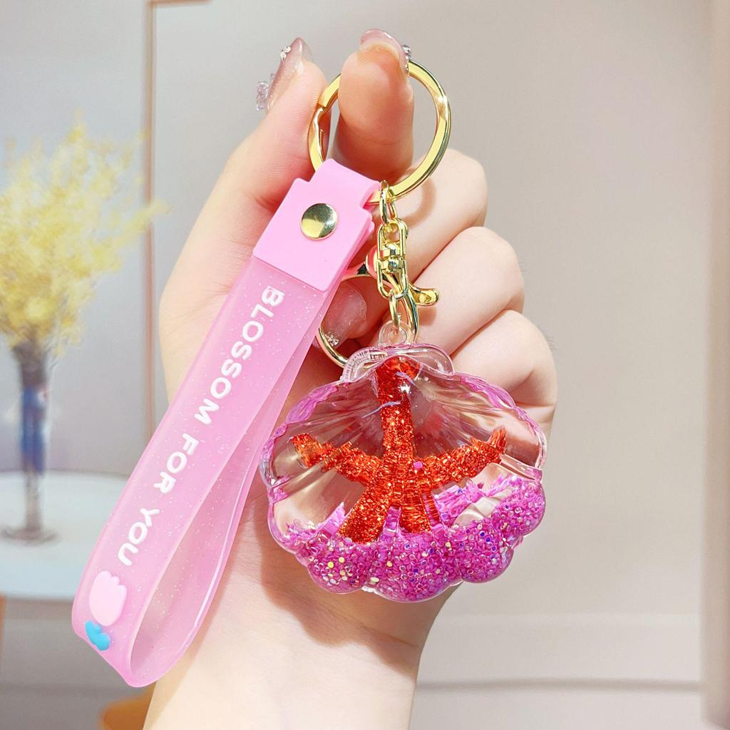 Flowing Sand Oil Keychain Bag Pendant Ornament
