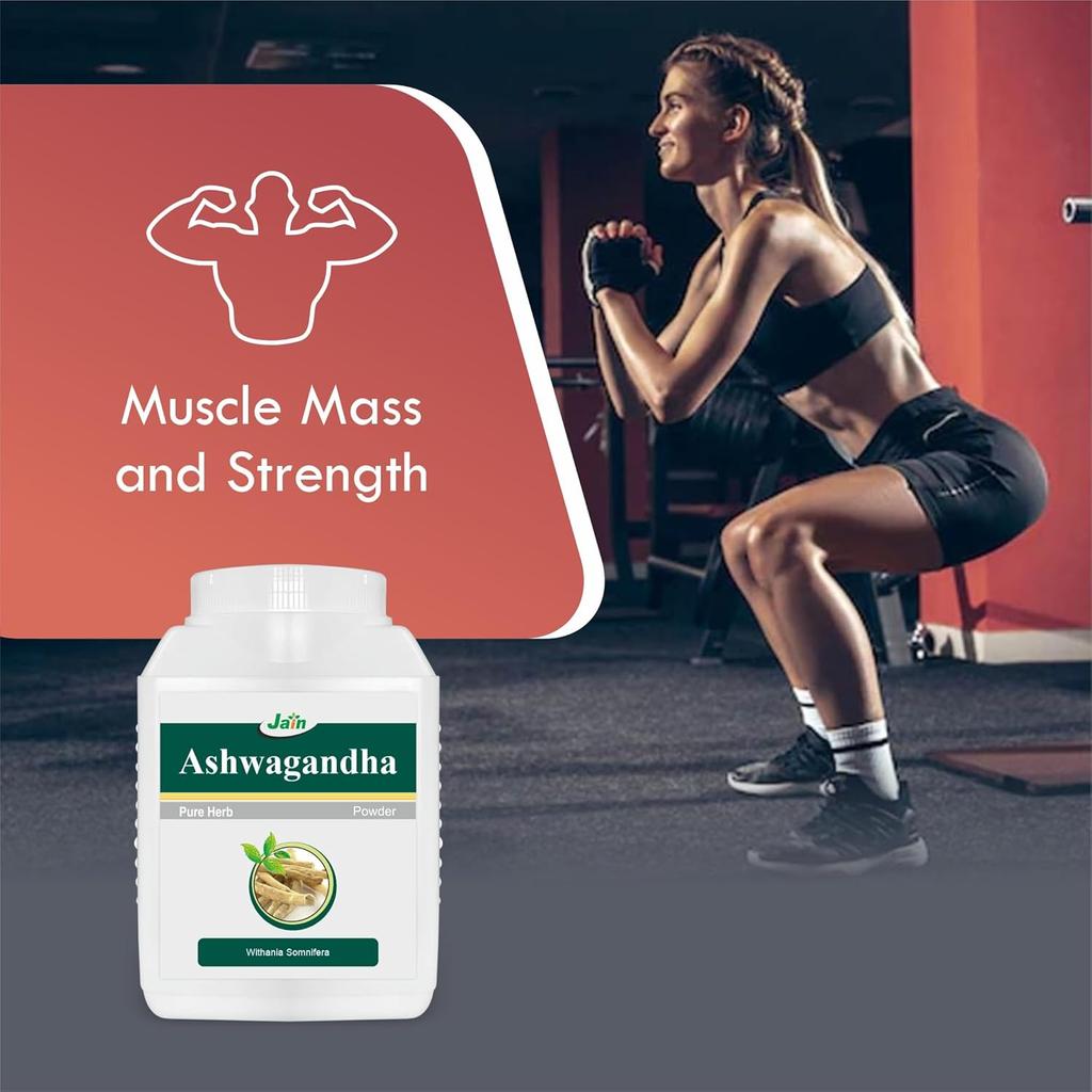 Jain Ashwagandha Withania Somnifera Powder 400 g Pack of 1 Organic Energy Booster for Daily Use