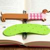 Cute Dachshund & Cucumber Cartoon Bookmarks for Notes and Diaries