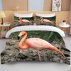 Flamingo cartoon cute bear kawaii Christmas gift king size double bed children's bedding microfiber or polyester duvet cover set