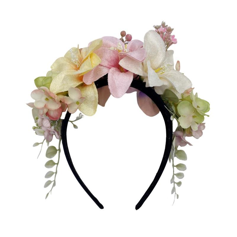 Hot Selling Fabric Orchid Headdress Women's Bohemian Wreath Bridal Simulation Flower Dress