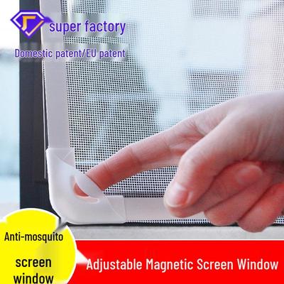Self-Adhesive Magnetic Mosquito-Proof Window Screen with Invisible Mesh