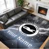Crystal Velvet Rug Custom Name Text, Soft Non Slip Floor Mat Home DecorBrighton & Hove Albion Football