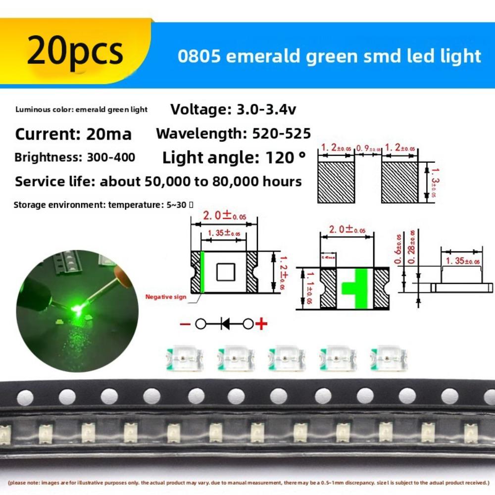20pcs/50pcs Professional 0805/0603 SMD SMD LED Diode RGB Multi-Color SMT Lamp DIY LED Chip Electronic Projects