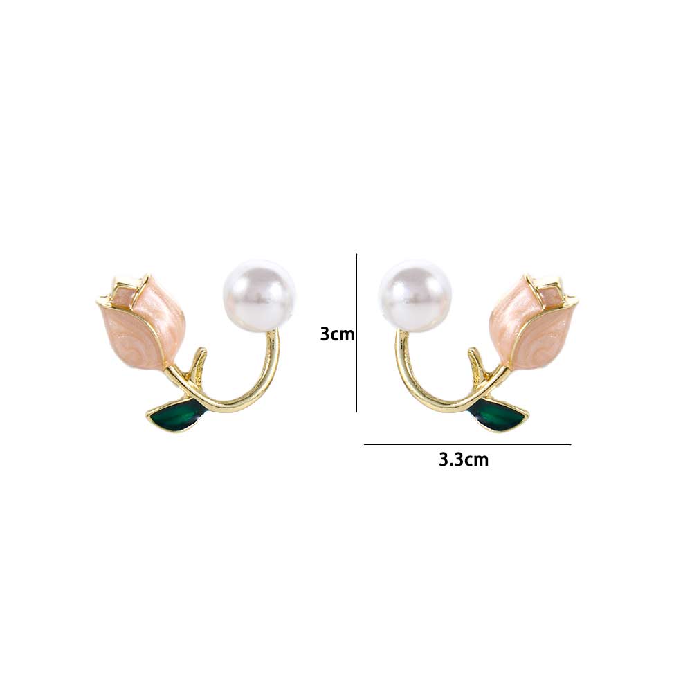 Pearls Jewelry Accessories Flower Ear Studs Pearl Ear Hook Women Pearl Studs Tulip Earrings
