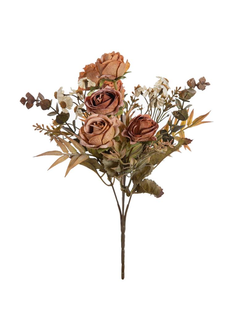 Silk Roses Artificial Flowers Wedding Home Room Dining Table Cala Wreath Beautiful Bridal Bouquets Table Centrepieces DIY Gifts