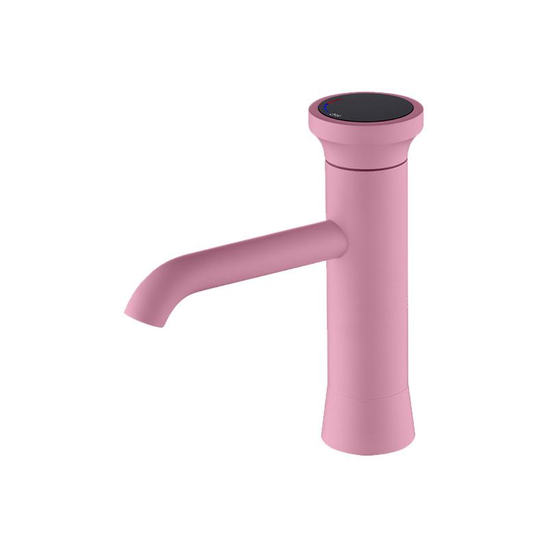 

Pink Love Color Bathroom Sink Faucet hot and cold Crane Brass Basin Faucet White or black Sink Faucet Single Handle water tap
