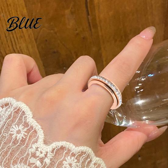 Anxiety Rings for Women Rotating Men Titanium Steel Fidget Ring