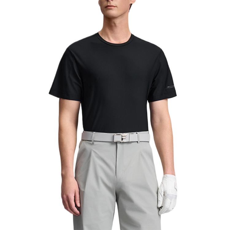 Men's FILA Golf T-Shirts Men's Pitch Black Crew Neck Moderate