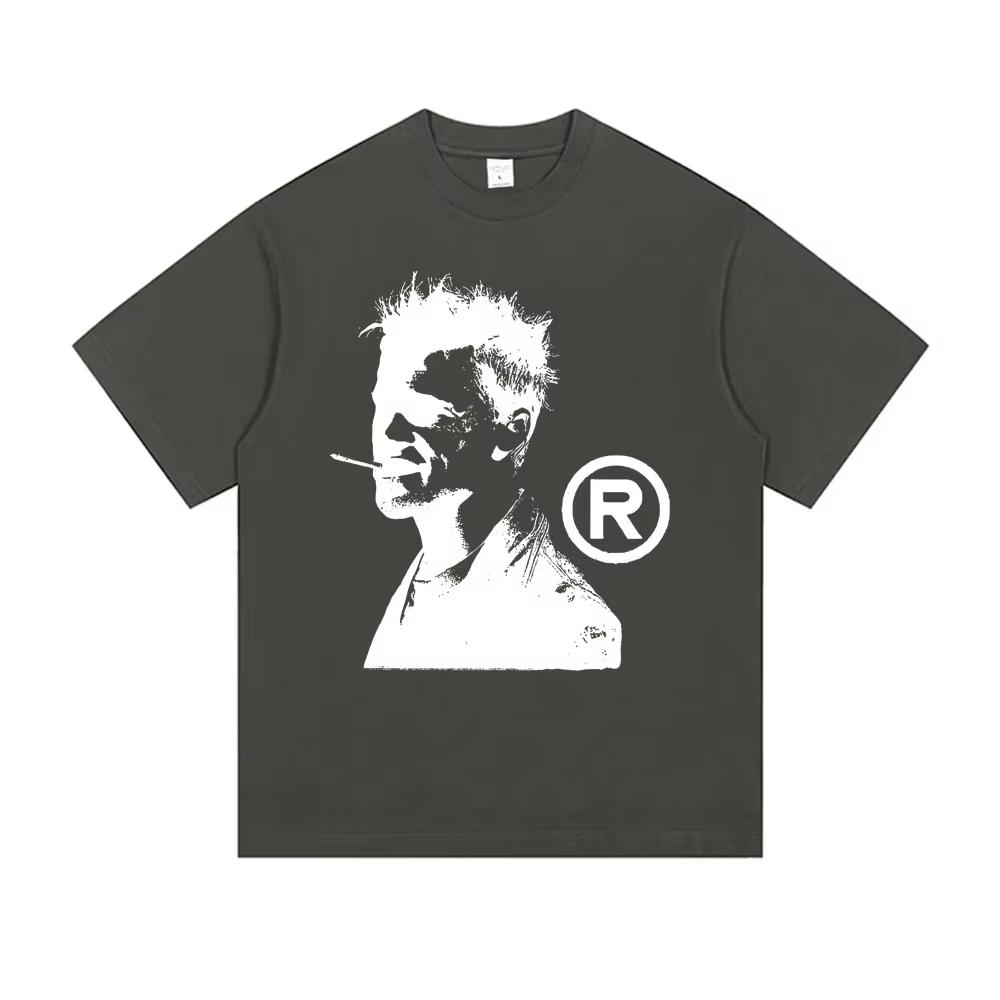 Fight Club Tyler Durden T-shirt Grafica Uomo Donna Moda Vintage Streetwear Maschile Casual T-shirt in Cotone Unisex a Maniche Corte
