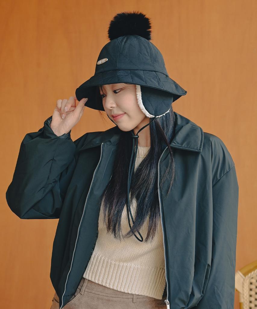 ULUK Essential Quilted Earmuff Bucket Hat_Black