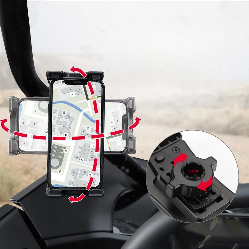 For Polaris RZR PRO XP 4 1000 Can-Am X3 Snowmobile For Golf Cart KEMIMOTO UTV ATV Mobile Phone Stand