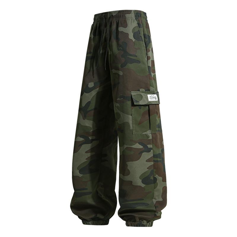 Frühling und Herbst Herren Locker Camouflage-Print Vielseitige Tasche Leggings Arbeitskleidung Outdoor Freizeit Hose