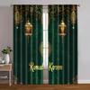 2 Stück, Vorhänge Modern Ramadan Kareem Mandala Polyester Gewebt (ohne Stange) Vielseitige Ganzjahres-Wohndekoration für Wohnzimmer &