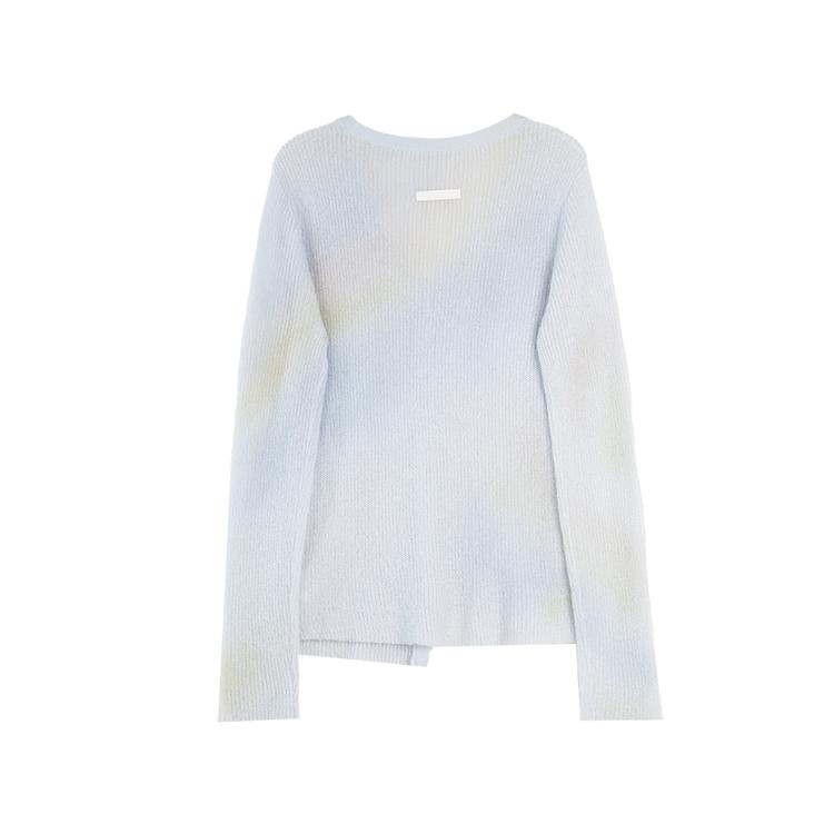 Elle V-Neck French Lazy Style Gradient Mohair Long Sleeve Knit Sweater Women sweater EZ52376