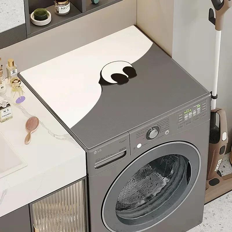 Dust Proof Washing Machine Mat Cover Solid Color Kitchen Drain Pad Oven Dust Pad Microwave Top Mat Bathroom Decor Funda Lavadora