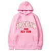 Autumn Winter Brooklyn1988 New York Printed Solid Color Hoodie Classic Coat Daily Casual Hoodie Street Sweatshirt Gift