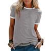 Women's T-shirt Fun Stripe Printed Top Fashionable and Minimalist Pattern Summer Leisure Women's Clothing Street Clothing