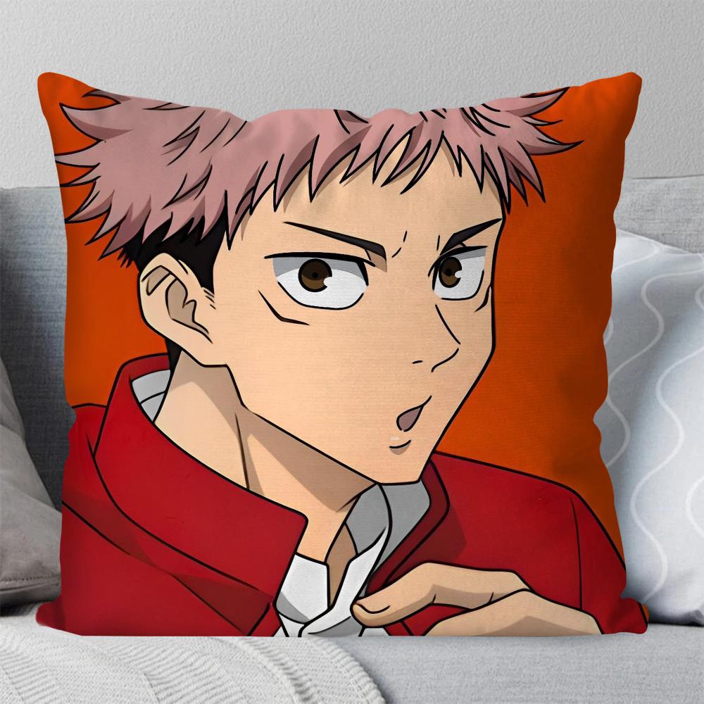 1Pc Itadori Yuji Animation Jujutsu Kaisen Pillow Case Square Pillow Bedroomsofaleisure Comfortcarlivingroomhome Decoration 40X40