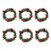 Red Berry Pine Needle Christmas Napkin Ring for Home & Hotel Decor