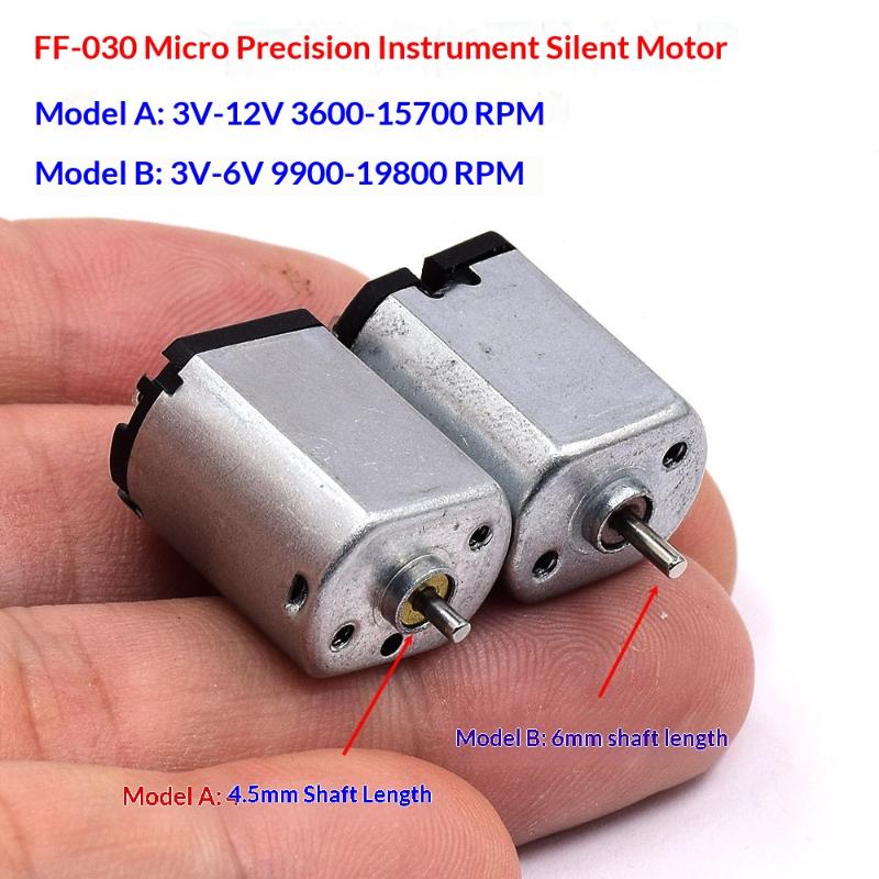1/5Pcs Dc 3V 3.7V 5V 6V 12V High Speed Micro Electric Motor Ff-030 Mini Mute 030 Motor Diy Hobby Toy Lock Car Av Device