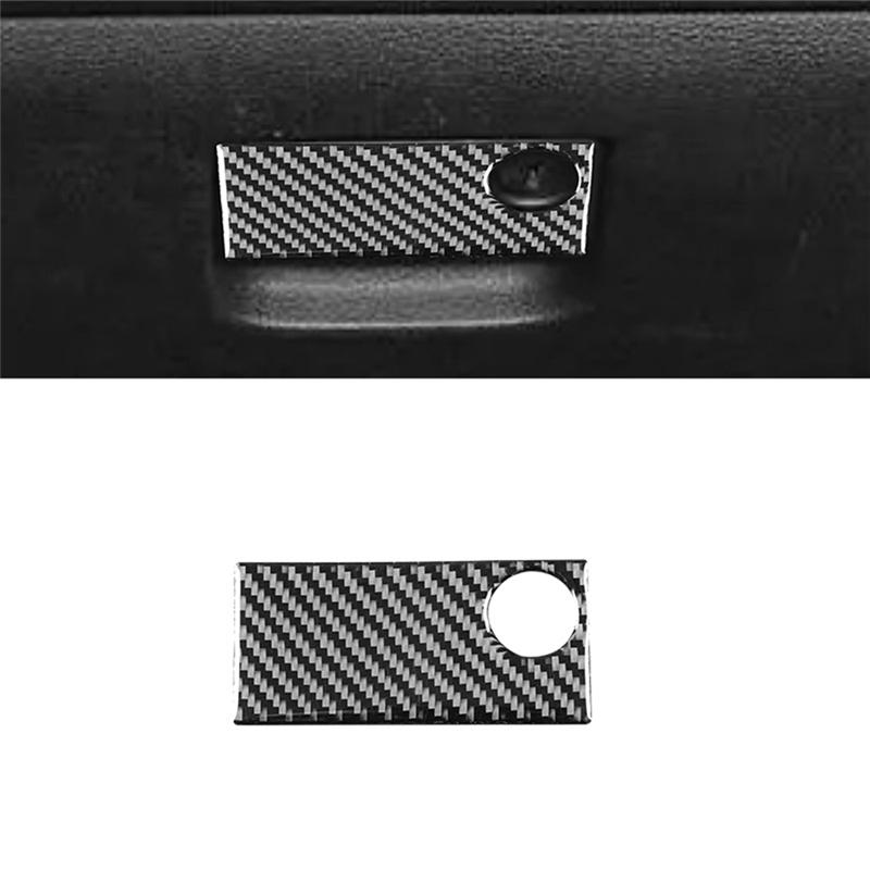 A03E-Carbon Fiber For Dodge Journey 2011-2017 Co-Pilot Storage Box Handle Panel Glove Box Switch Cover Trim Accessories