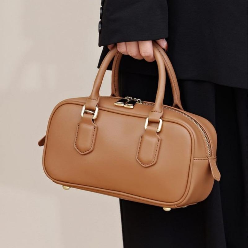 Bowlingová taška, Taška na polštářek do výklenku, Malá kabelka, Jednoramenná crossbody taška z pravé kůže