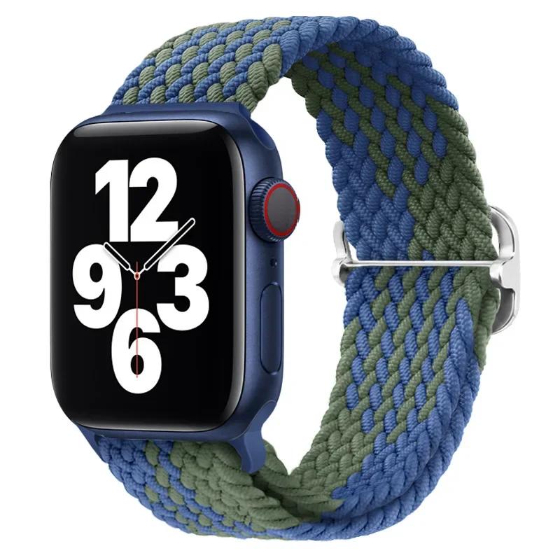 Braided Solo Loop For Apple Watch Ultra Band 40mm 44mm 41mm 38mm 49mm 45mm Elastic Nylon Bracelet iWatch Series 9 8 7 3 Se Strap