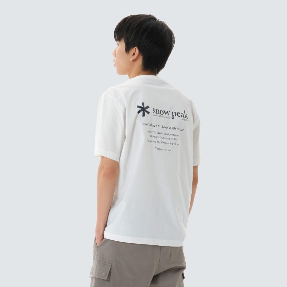 SNOWPEAK Kland Hybrid Short-Sleeve T-shirt Off White (S26MMDTS56)