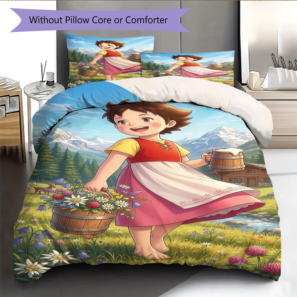 Heidi Bedding Quilt Set Quilt Cover Pillowcase Home Decoration Birthday Gift (1 * Duvet Cover + 2 * Pillowcase, Without Core)