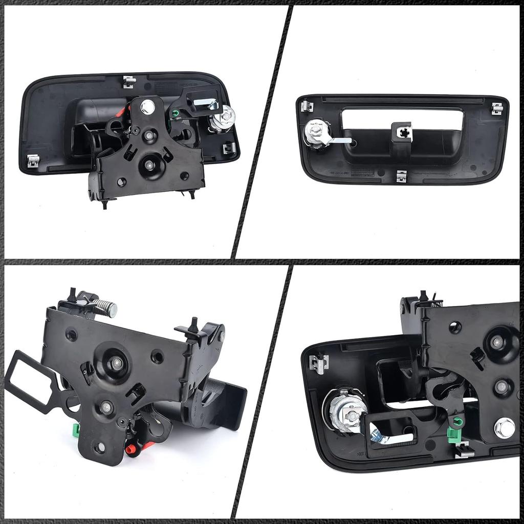 Nakuuly Tailgate Handle with Bezel Lock Kit Compatible with Chevry Silverado and GMC Sierra 1500 2500 3500 HD 2007 2008 2009 2010 2011 2012 2013 2014