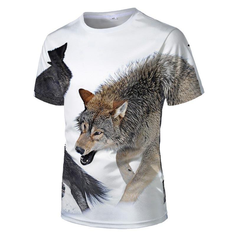 New Beast Animal Wolf Head Pattern 3D Printed T-shirt Plus Size Comfortable Personalized Daily Versatile Short Sleeve T-shirt