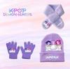 Witch Hunter Girl Winter Warm Knitted Hat Scarf Gloves 3-Piece Set Anime Cartoon Children Cute