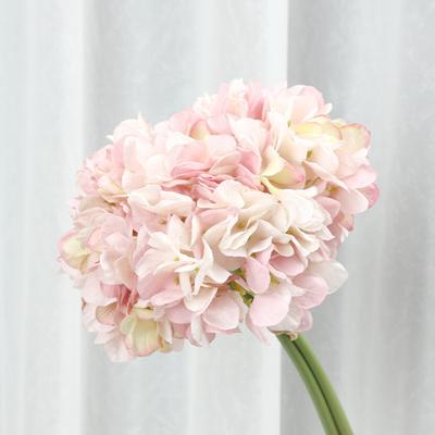 Yousheng Real Touch Hydrangea Artificial Flowers Full Faux Hydrangea Flower with Stem Lifelike Large Fake Silk Flowers for Home Party Floral