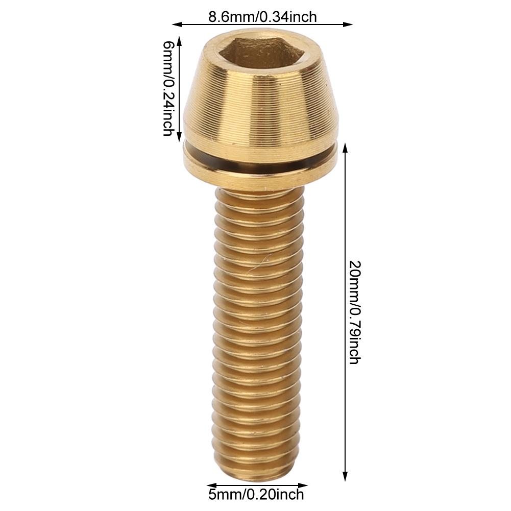 3PCS Alloy Bike Handlebar Stem Screws Disc Brake Clamp Set Screw Accessory