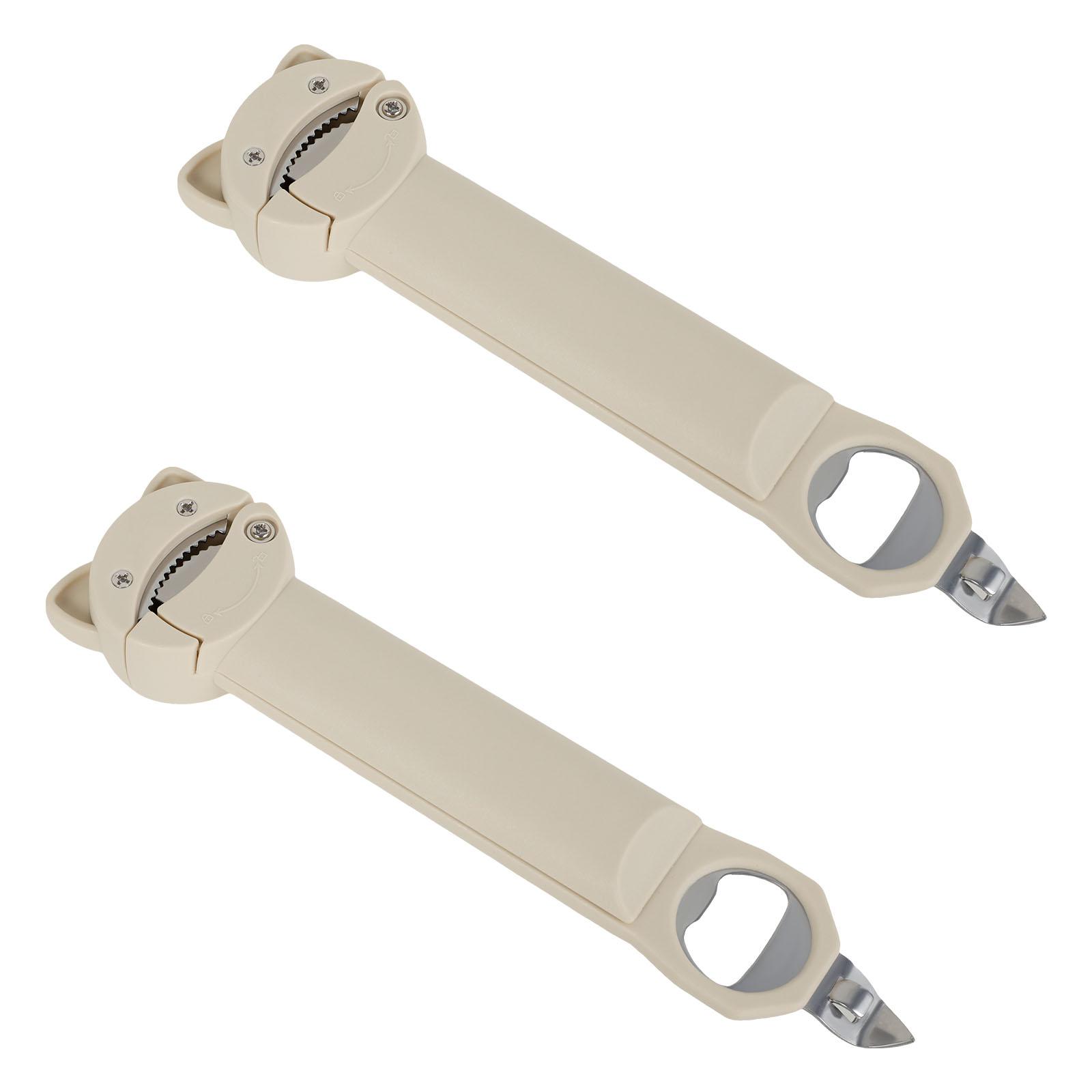 

2Pcs Retractable Jar Opener Compact Bottle Opener Stainless Steel Thickened Handle Adjustable Screwer Functional Bottle Opener
