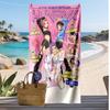 Kpop Dämonenjäger Bedrucktes Strandtuch, Großes Saugfähiges Schnelltrocknendes Handtuch für den Sommer, Outdoor, Schwimmen