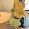 Cartoon dinosaur doll bag storage bag girl change bag shoulder messenger bag plush toy handbag