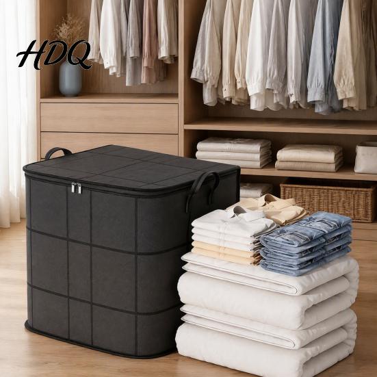 Travel Packing Organizers Moving Storage Bags with Reinforced Handles, Foldable Non-woven Fabric Organizer, Home Supplies Large Capacity Totes