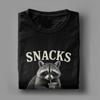 Humorous Snacks Make Me Nicer Raccoon Animal Sarcastic Saying Raccoon TShirts for Unisex Crew Neck Cotton T Shirt