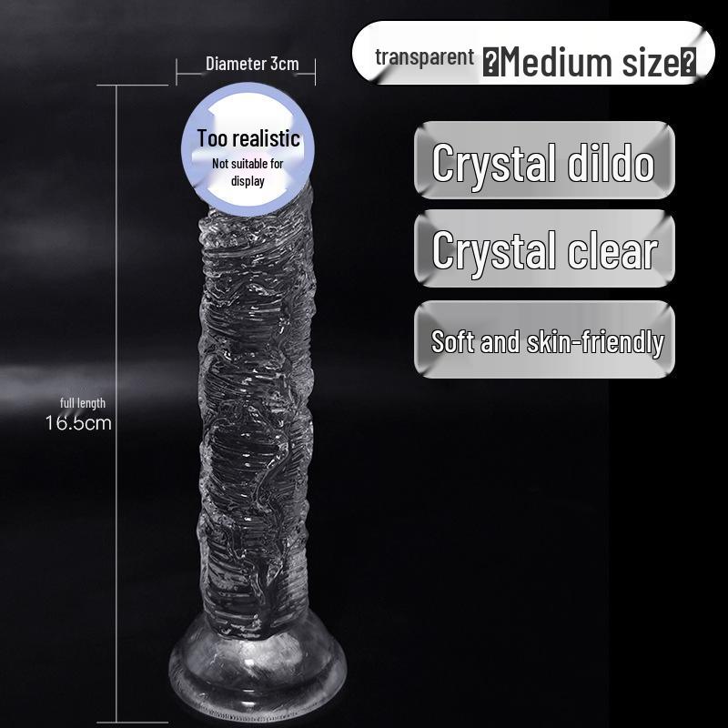 Long Love Transparent Realistic Dildo & Anal Plug for Women