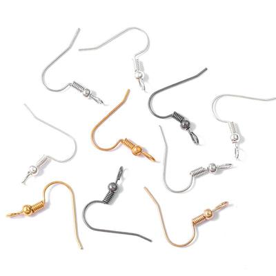 100/200Pcs Irony Charm Findings Earrings Clasps Hooks Fittings DIY Jewelry Making Accessories