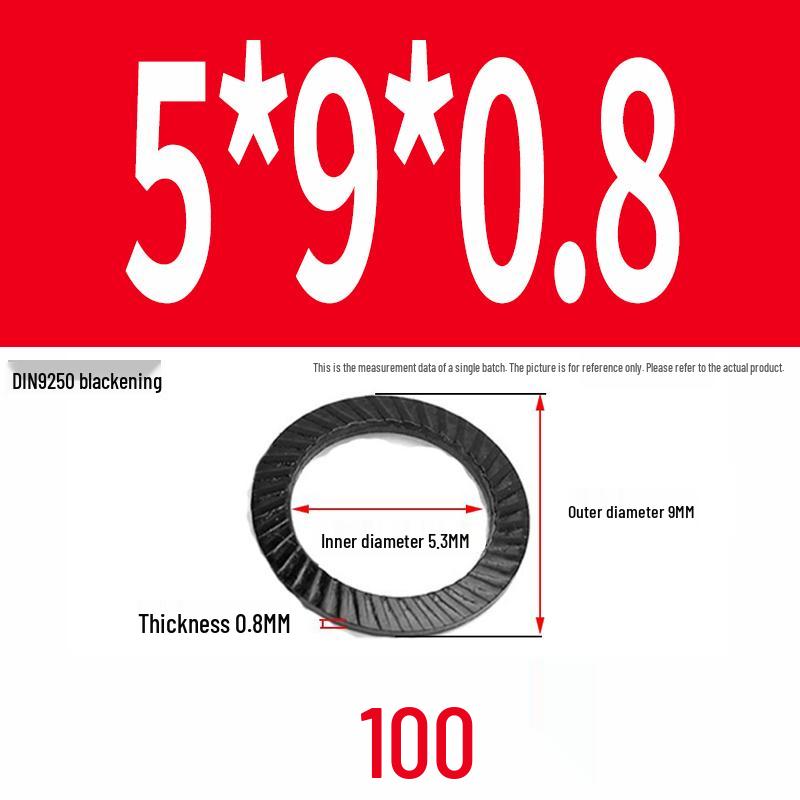 Double-Sided Serrated Lock Washer, 65Mn Steel & 304 Stainless, Anti-Loosening & Anti-Slip, Self-Locking